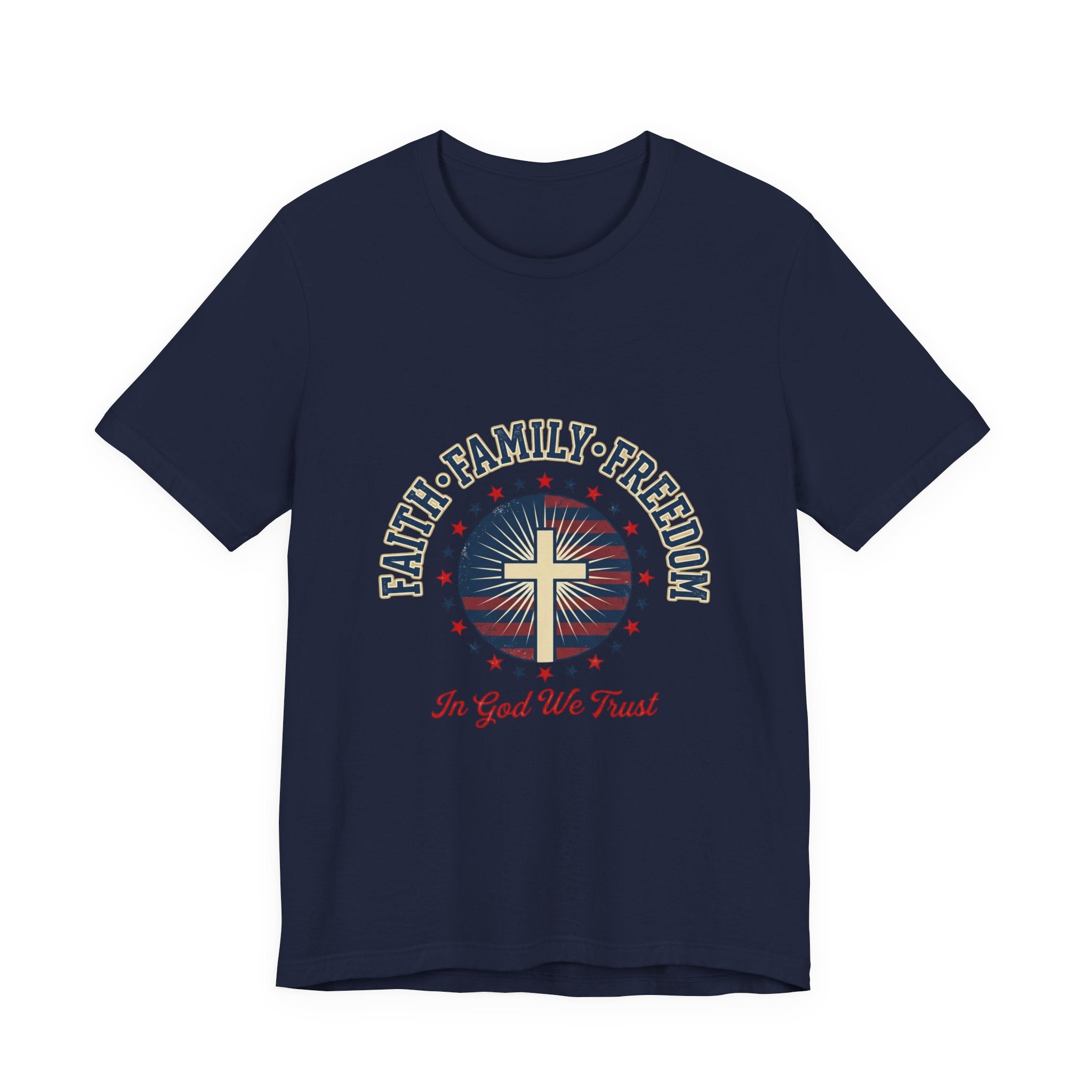 Faith · Family · Freedom T-Shirt | Patriotic Faith-Based July 4th Vintage Americana