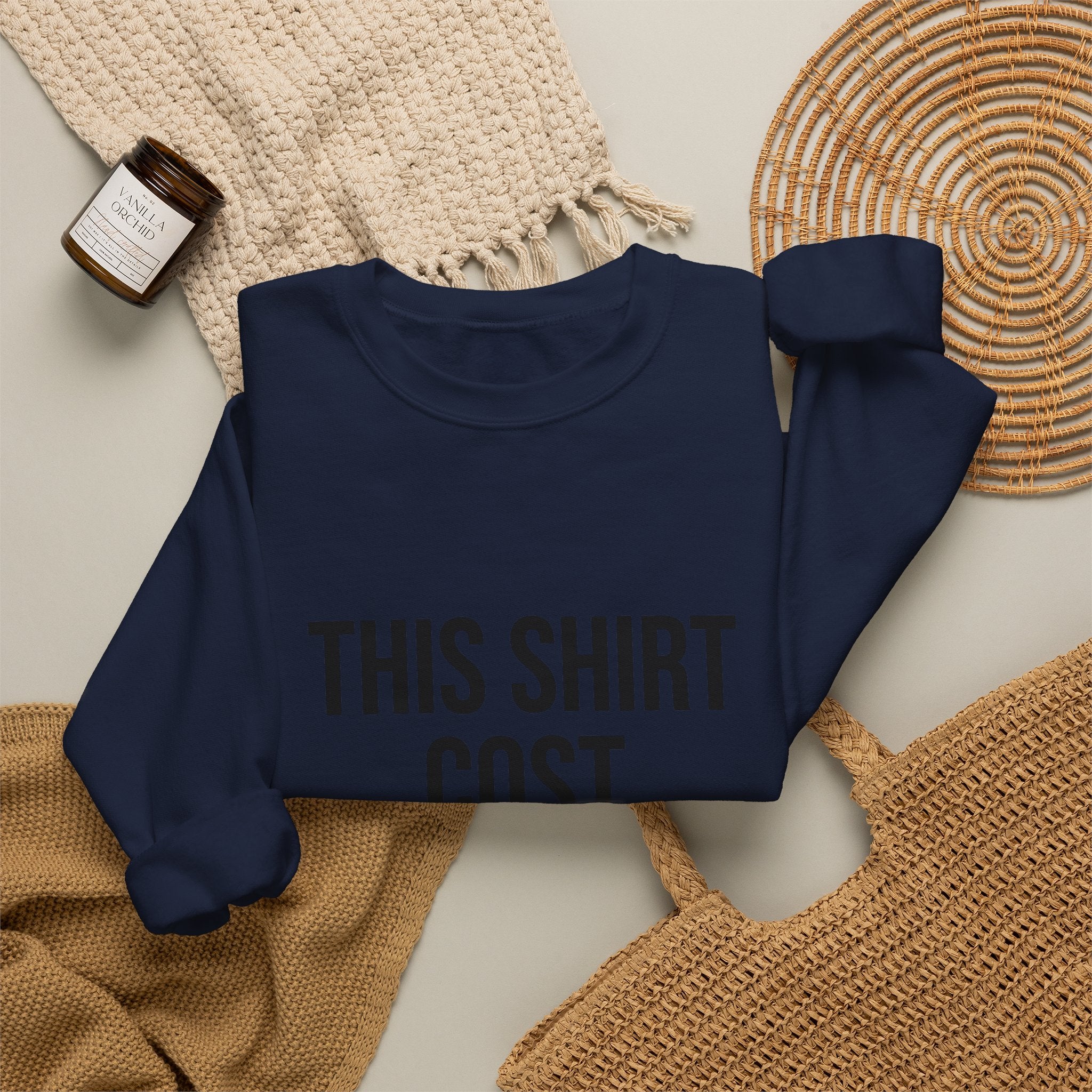 This Shirt Cost 10,000 Sweatshirt | ironic meme flex, streetwear satire