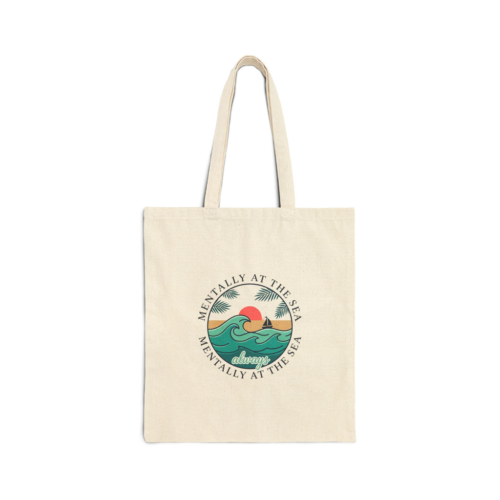 Mentally at the Sea Tote | coastal aesthetic, sea breeze, pastel blue