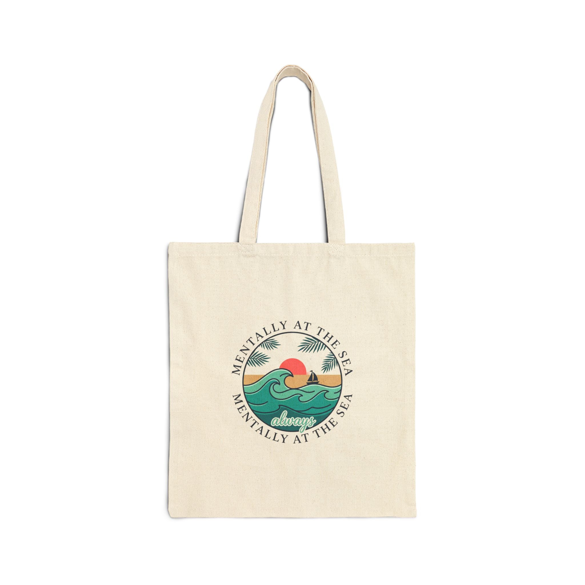 Mentally at the Sea Tote | coastal aesthetic, sea breeze, pastel blue