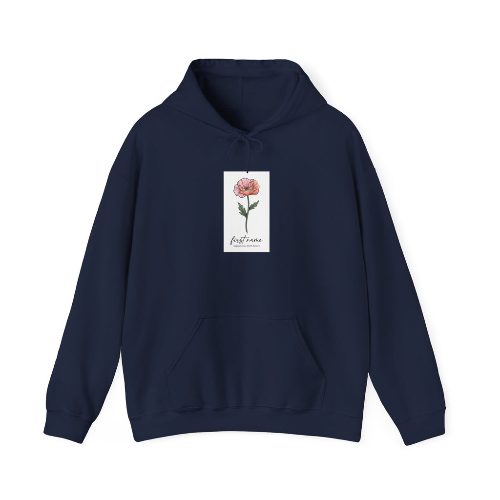 Birth Month Flower Hoodie | Personalized Botanical, Watercolor Line Art
