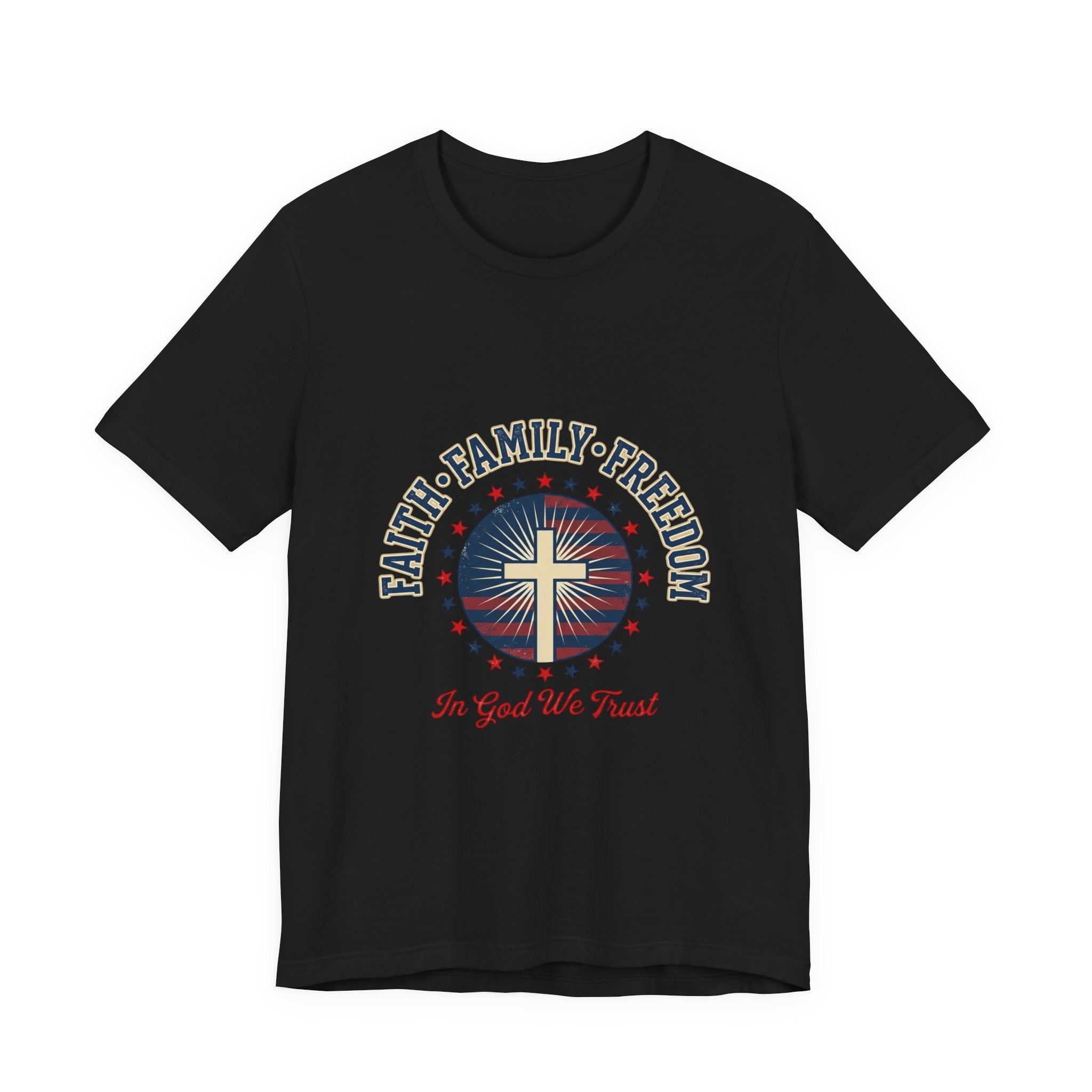 Faith · Family · Freedom T-Shirt | Patriotic Faith-Based July 4th Vintage Americana