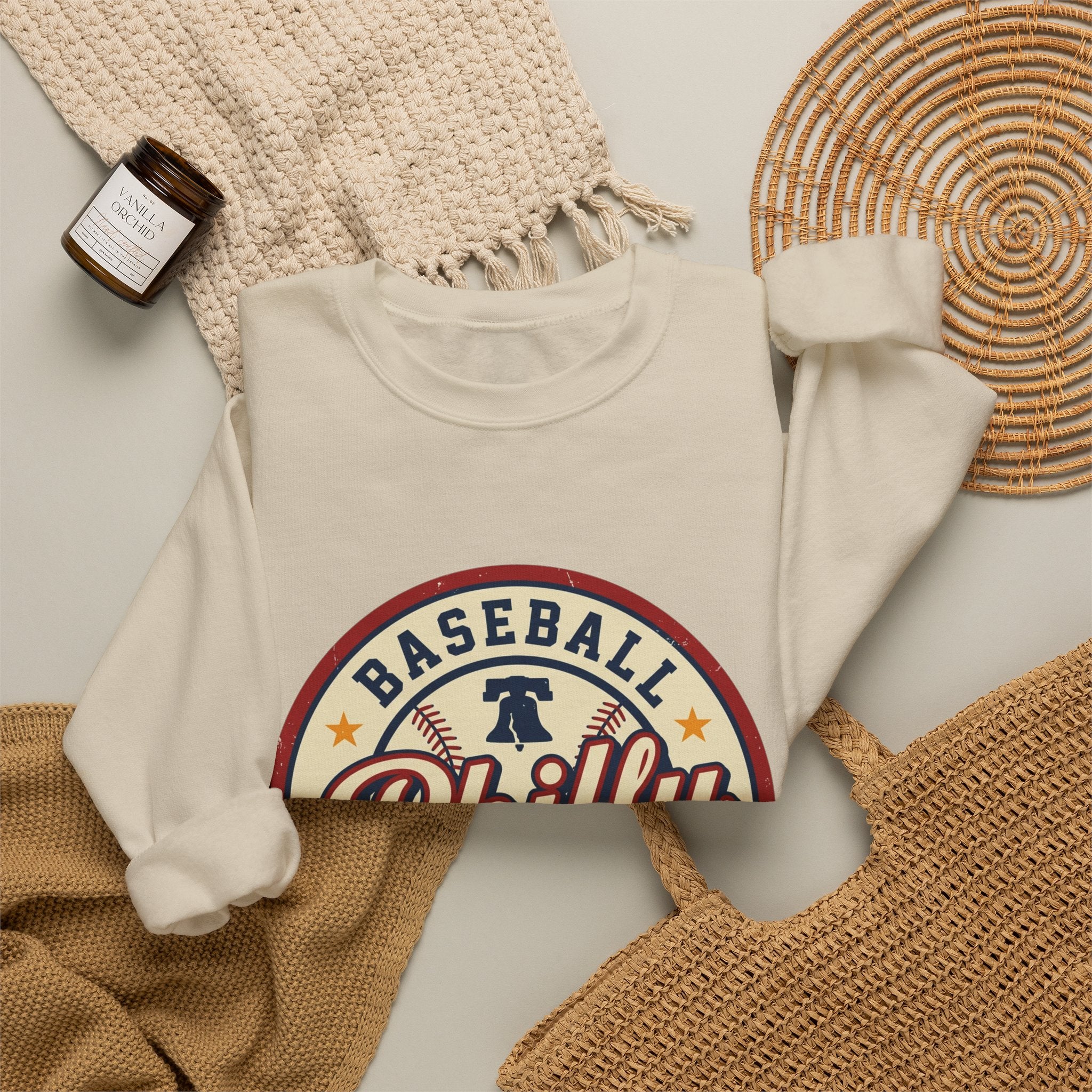 Philly Baseball Forever Crewneck Sweatshirt, vintage script, city pride