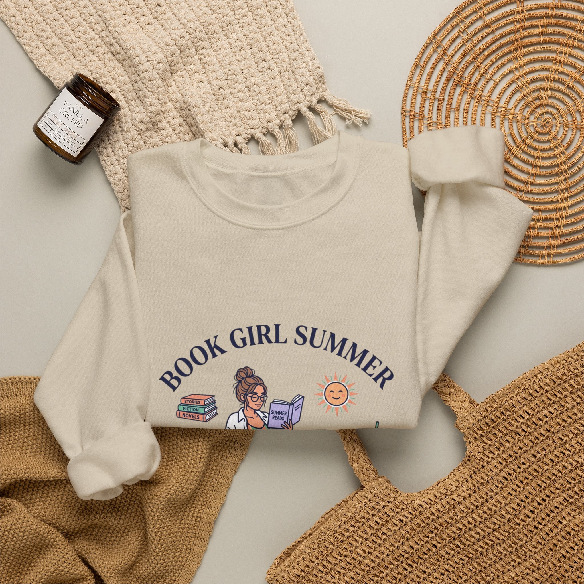 Book Girl Summer Sweatshirt | Bookish, BookTok Reading Aesthetic