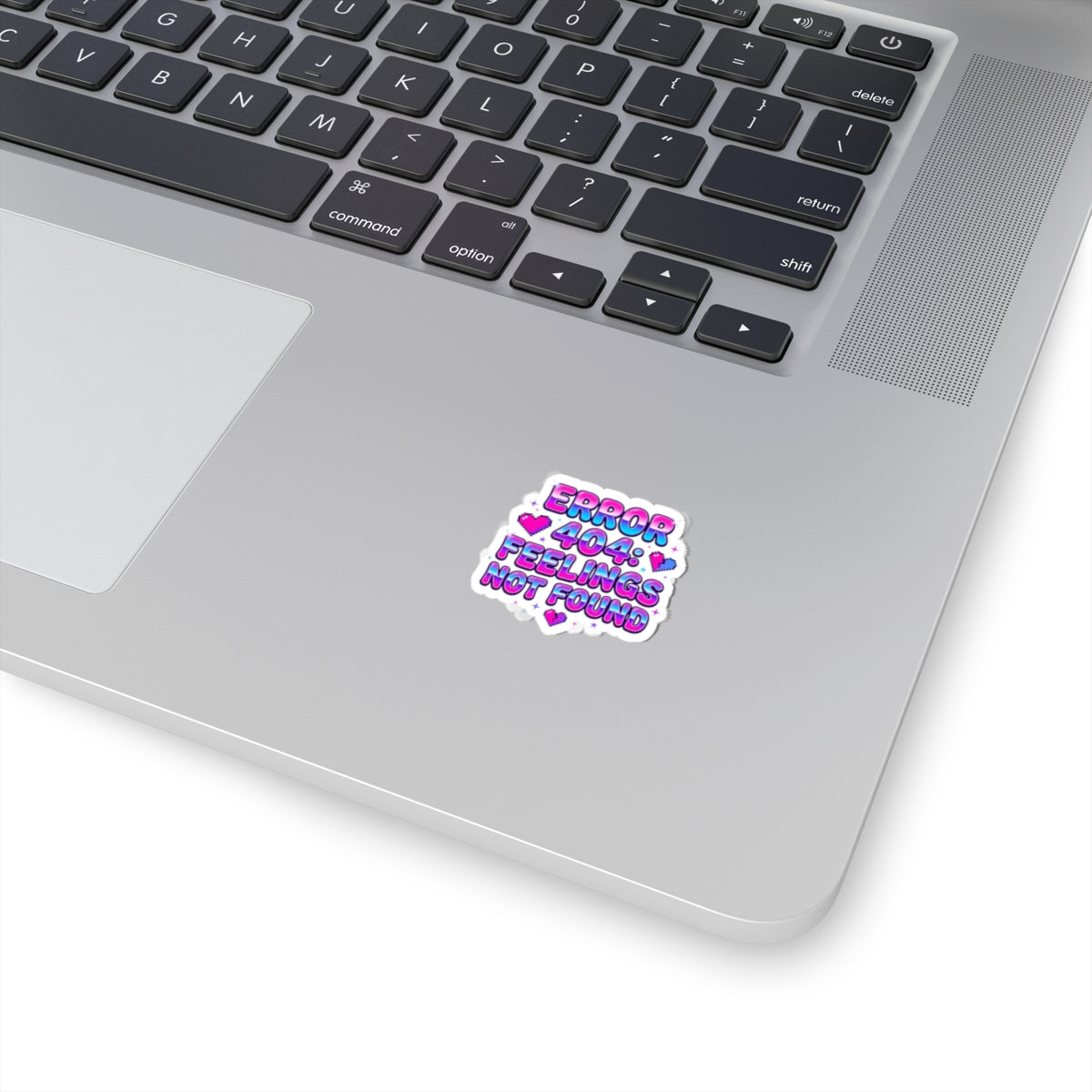 ERROR 404: Feelings Not Found Kiss-Cut Sticker | Y2K glitter, cyber bubblegum