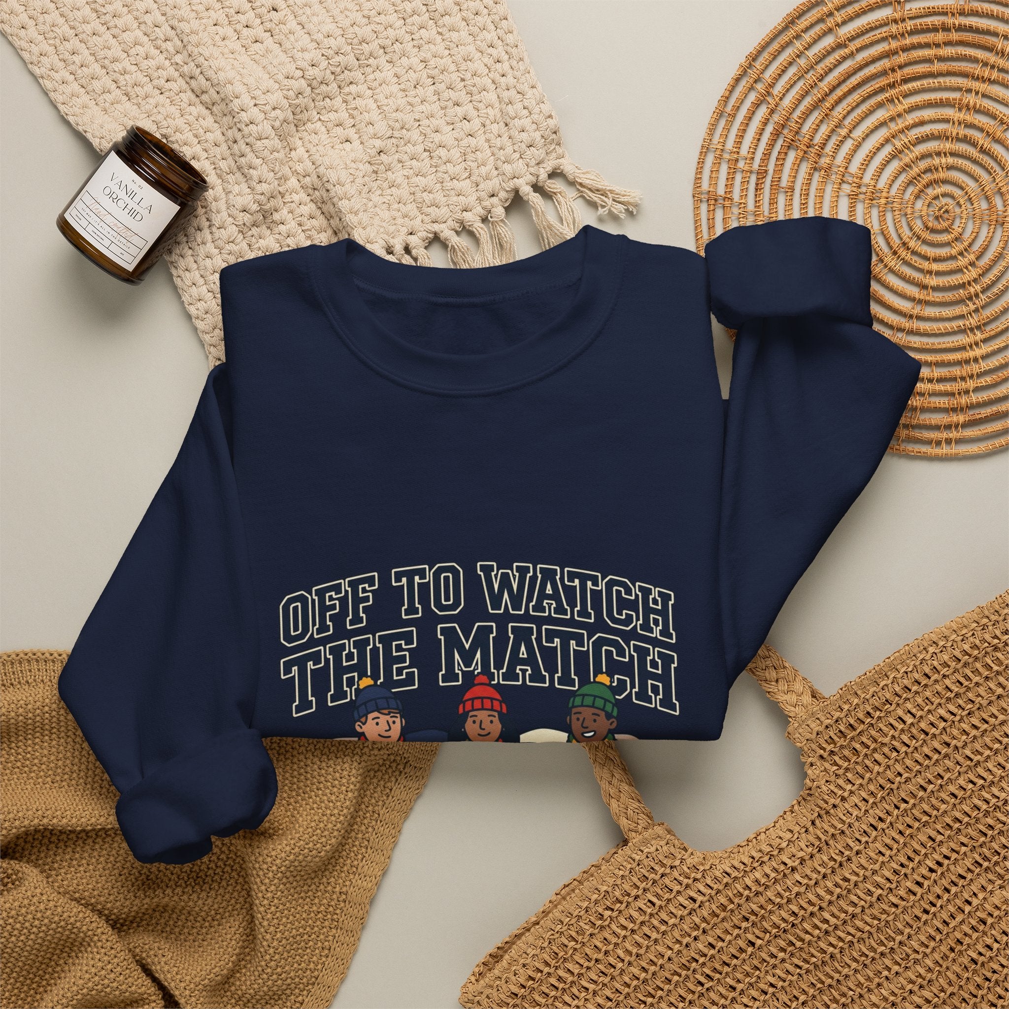 Off to Watch the Match Crewneck Sweatshirt, soccer watch party, match-day outfit