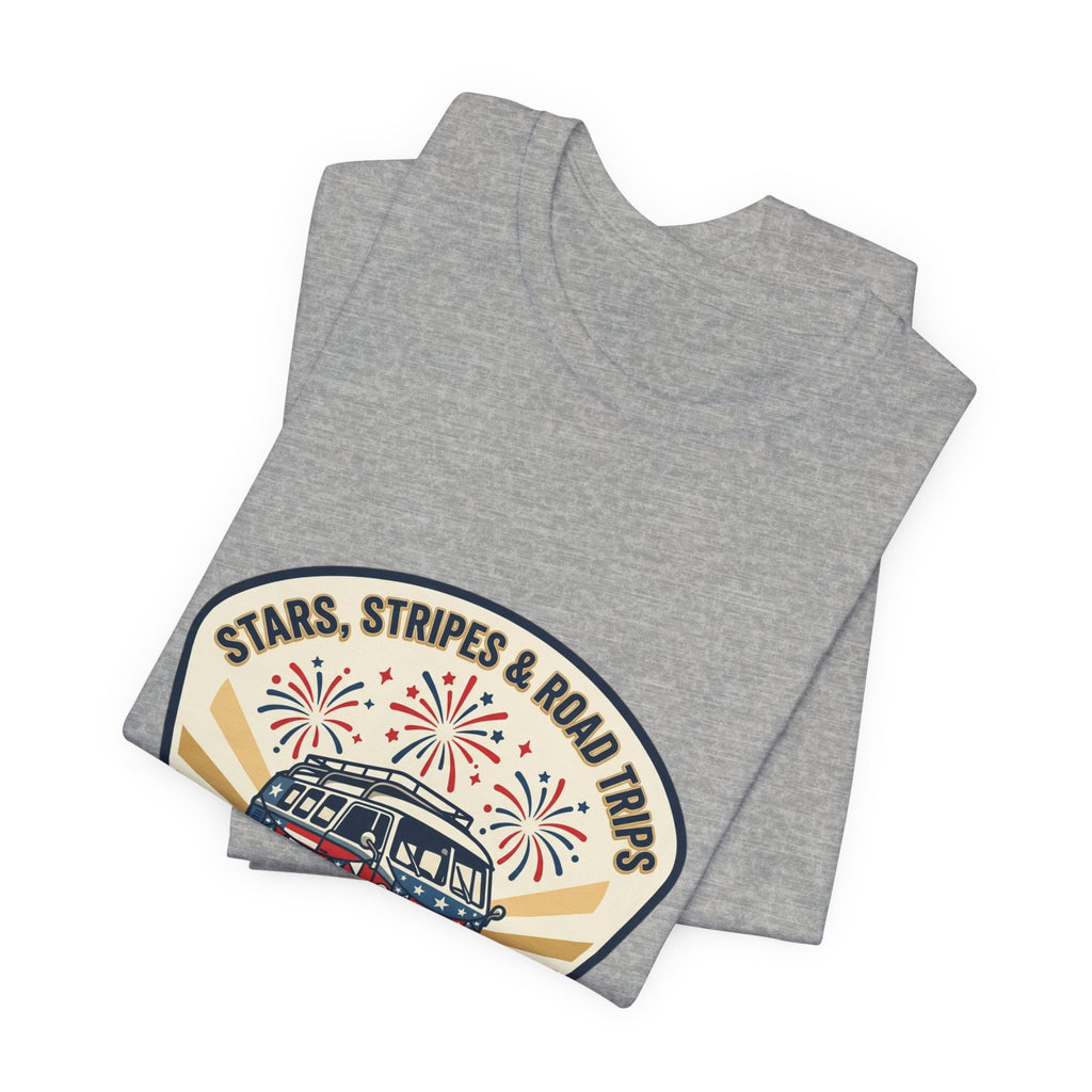 Stars & Stripes Road Trip Tee | vintage USA, red white blue