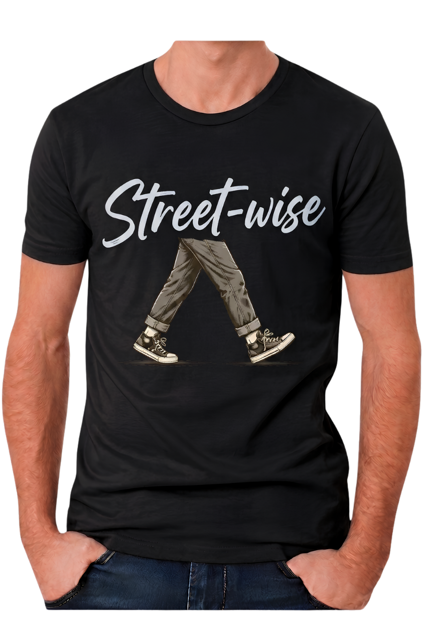 Streetwear Graphic Tee "Streetwise" – Urban Casual T-Shirt with Script Logo