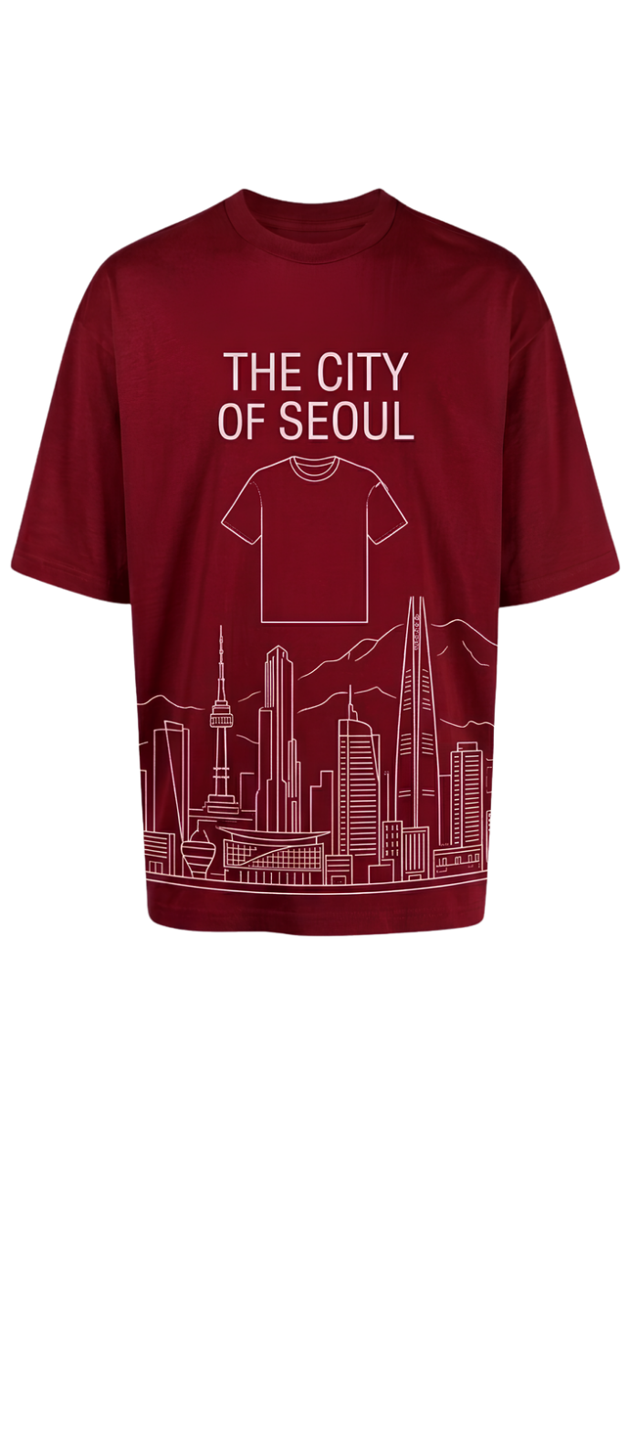 Oversized Men's Tee — 'SORRY I'M BROKE' Vintage City Graphic