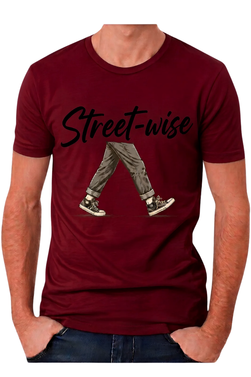 Streetwear Graphic Tee "Streetwise" – Urban Casual T-Shirt with Script Logo