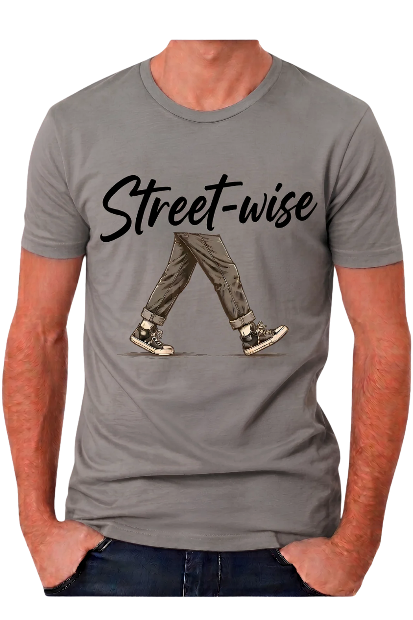 Streetwear Graphic Tee "Streetwise" – Urban Casual T-Shirt with Script Logo